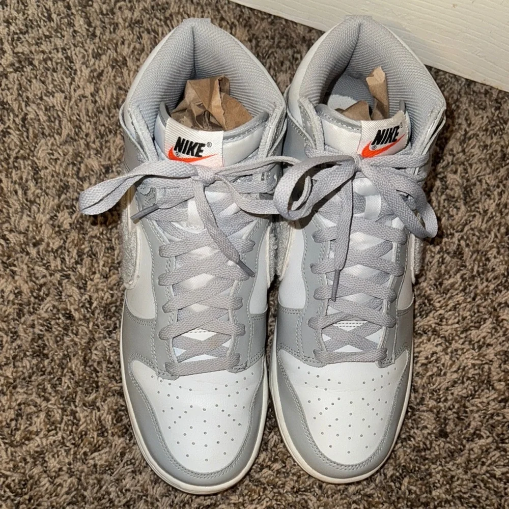 Nike Gray High-Top Athletic Shoes - Picture 9 of 13